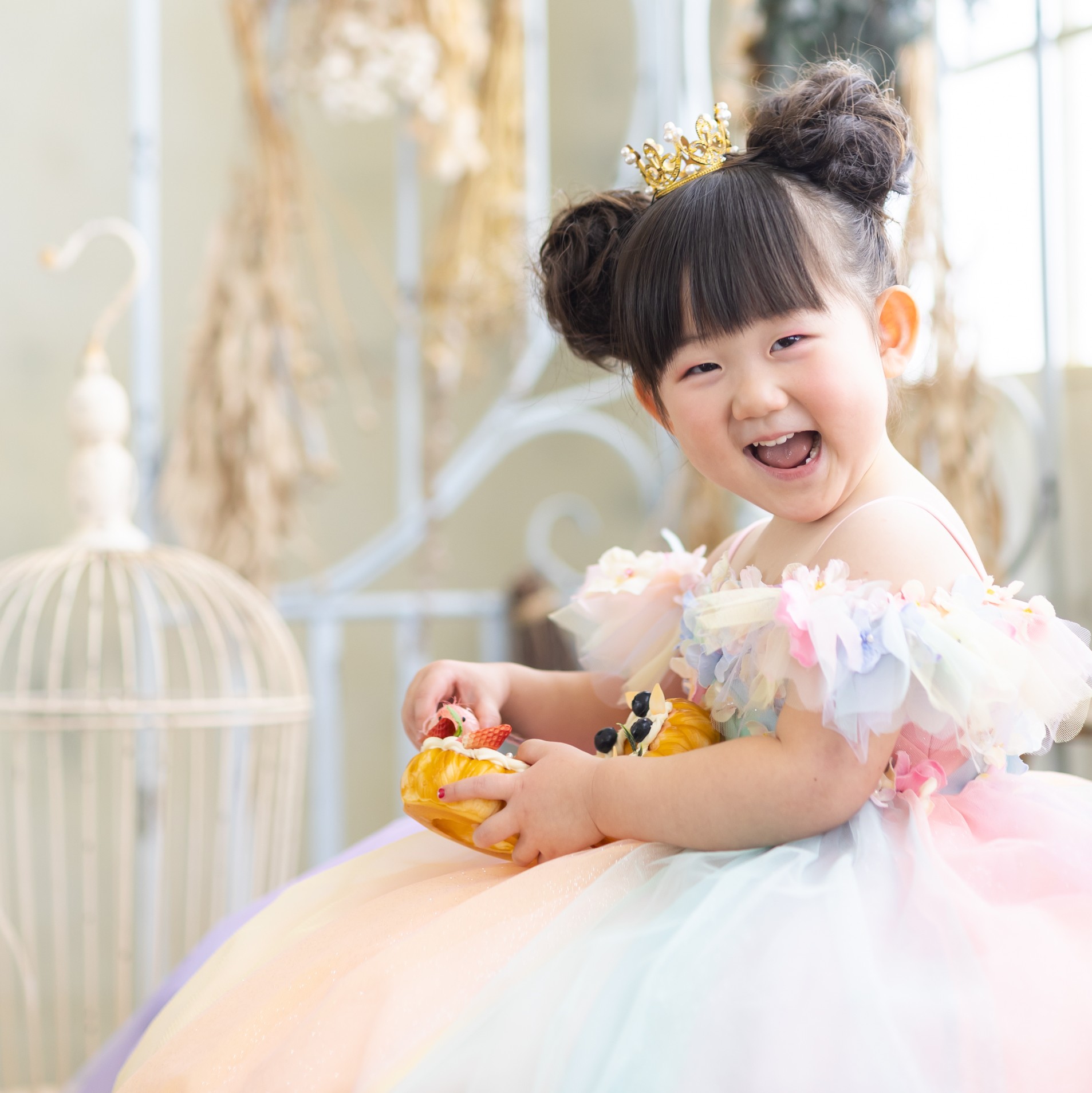 満面の笑みを見せてくれる3歳。